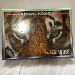 NIB Eye of the Tiger 1000 Pc Jigsaw Puzzle b Havana Nights Animal Safari Collect